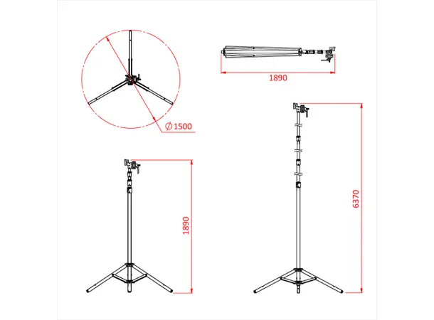 Doughty G208101 HI-OVERHEAD STAND Shadow Range 