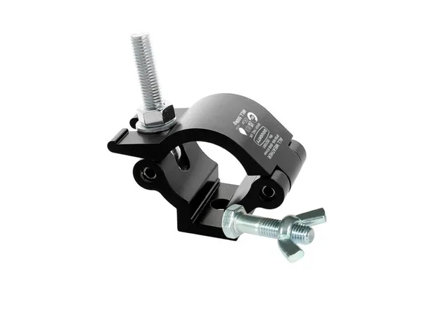 Doughty LIGHTWEIGHT HOOK CLAMP, Black STAINLESS STEEL FIXINGS 