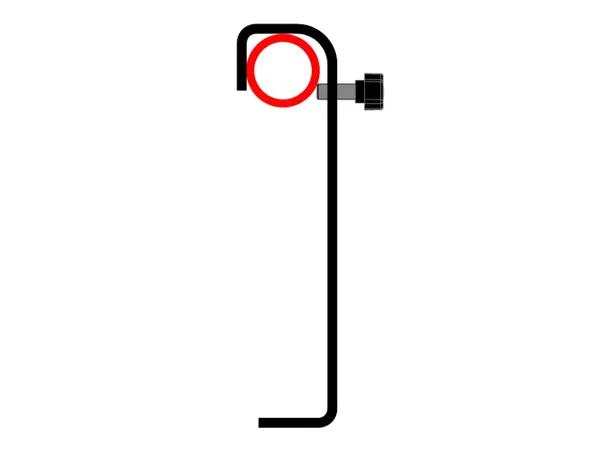 Doughty T20105 HOOK CLAMP 50mm SINGLE ENDED 225MM CTRS (25 x 6 flat) 