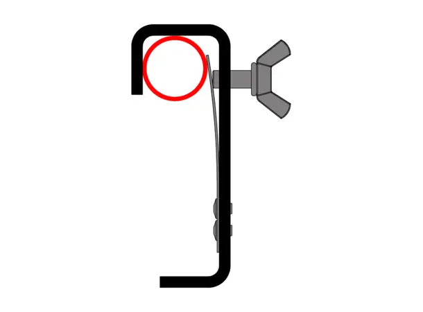 Doughty T20212 HOOK CLAMP 30mm C/W PROTECTOR STRIP 