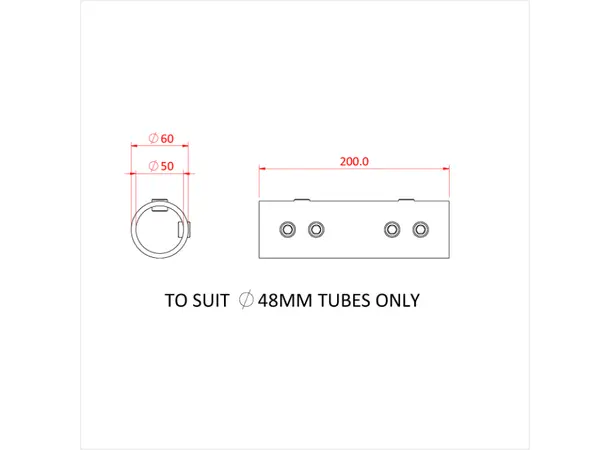 Doughty T25108 SCAFFOLD SOLID TUBE JOINER (48mm) 