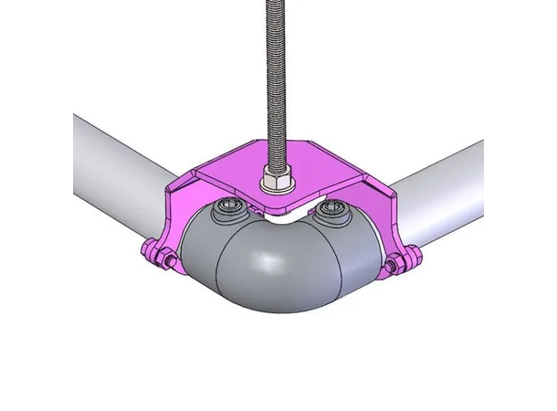 Doughty T30420 DEMOUNTABLE GRID HANGER CORNER (Black) 