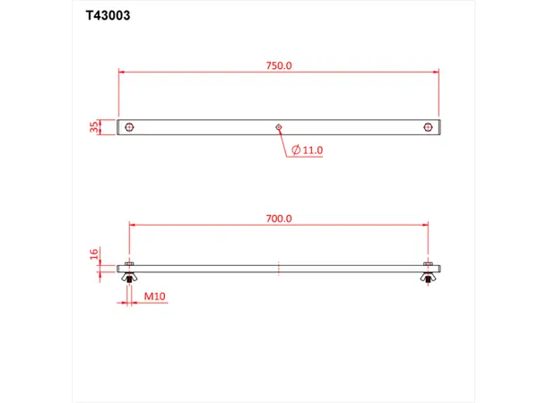 Doughty T43201 TEE BAR 6 LANTERN (Black) 