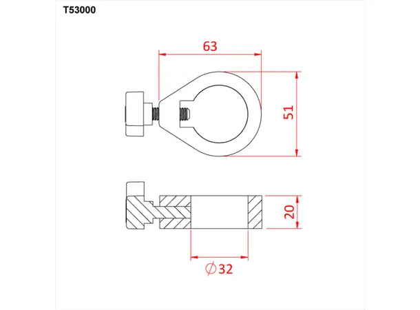 Doughty T53000 SAFETY COLLAR 1.25" (with Tommy Bar & Pressure Pad) 