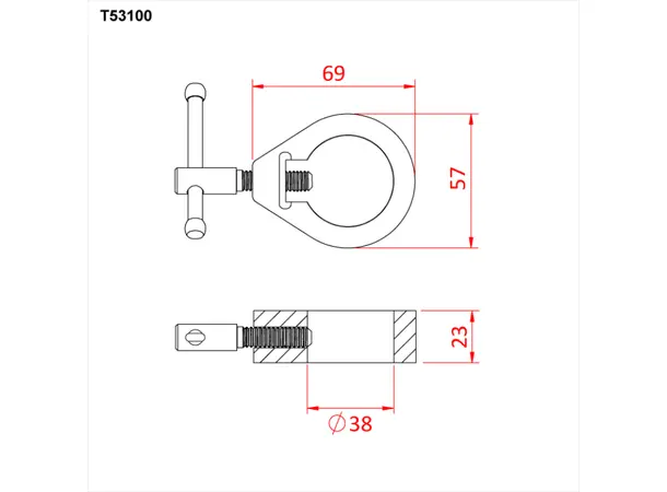 Doughty T53000 SAFETY COLLAR 1.25" (with Tommy Bar & Pressure Pad) 