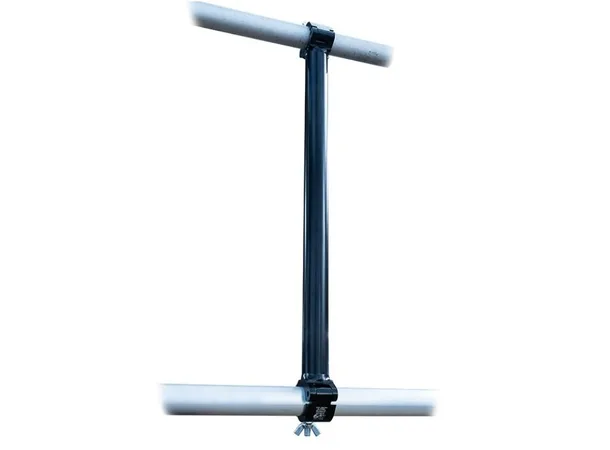 Doughty T57346 PARALLEL PIPE TO PIPE COUPLER (500mm centres) (Black) 