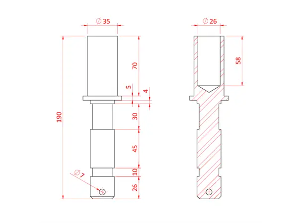 Doughty T74400 35MM SPEAKER SPIGOT 