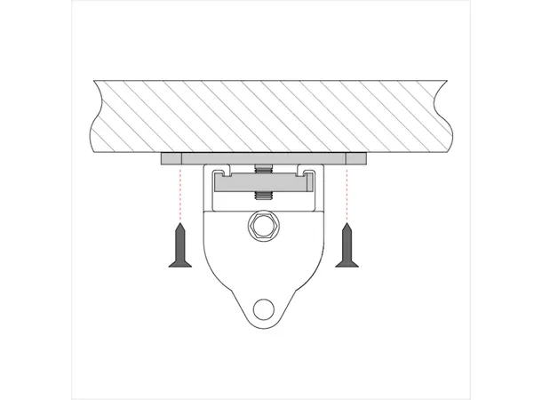 Doughty T81110 DOUGHTY RAIL - CEILING BRACKET 