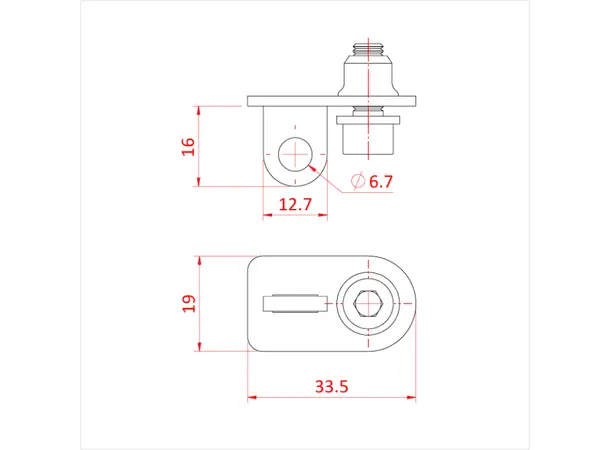 Doughty T81161 DOUGHTY RAIL - SLIDE IN END STOP 