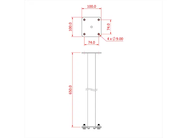Doughty T84145 STUDIO RAIL EXTENSION BRACKET - 350MM 