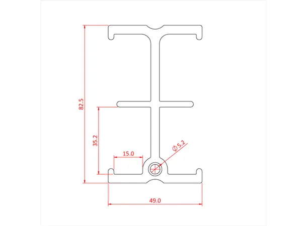Doughty T85010 STUDIO RAIL 80 4.0m (Silver) 