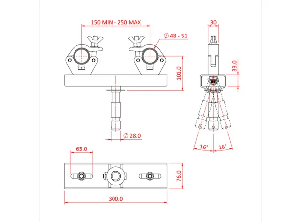 Doughty T55705  Swivel Trosseadapter (200-400mm) 29mm 200kg 