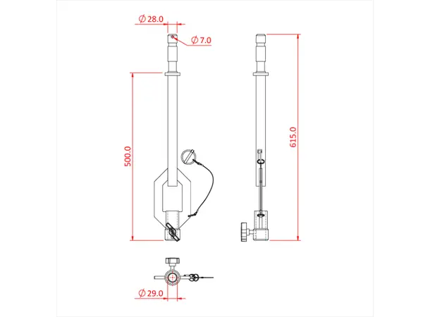 Doughty T45400 doble ended drop arm 50cm 