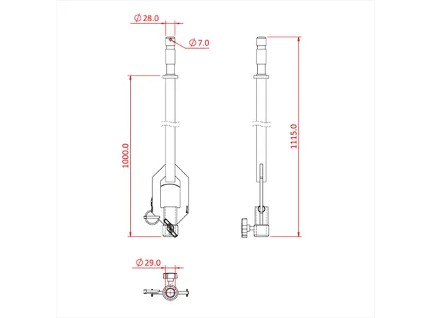 Doughty T45400 doble ended drop arm 50cm 