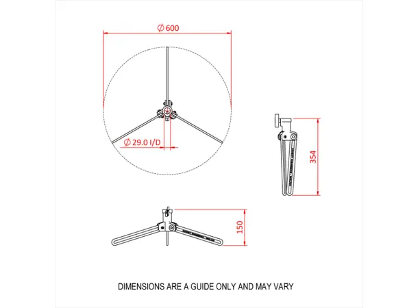 Doughty T54100 Gulv stativ for 29mm Spigot 