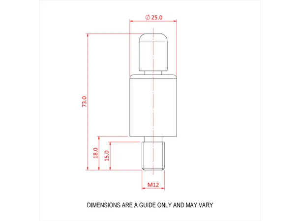 Doughty T37650 Reutlinger Type 50SVII m/12mm Ø4 Wire 60Kg, Ø5 Wire 90Kg Male 