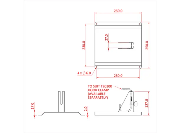 Doughty T54150 Gulv stativ for parcan m/bøyle 