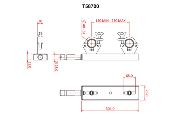 Doughty T58701 Fixed ladder trosse Adapterer 200-400mm 