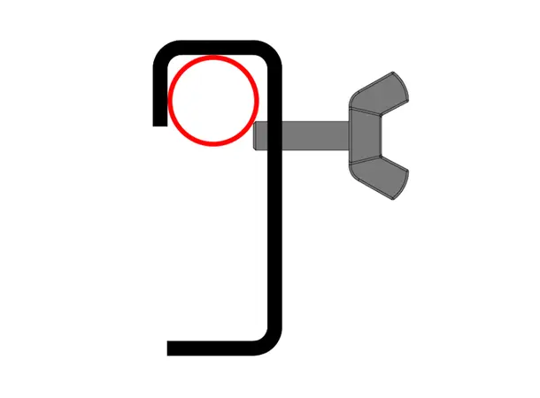 Doughty T20101 Hook Clamp 48mm black Teaterkrok 