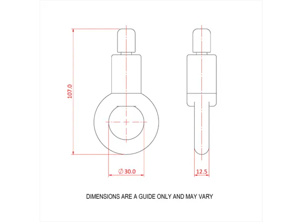 Doughty T37651 Reutlinger Type 50SVII W/Ring D16 Ø4 Wire 60Kg, Ø5 Wire 90Kg 