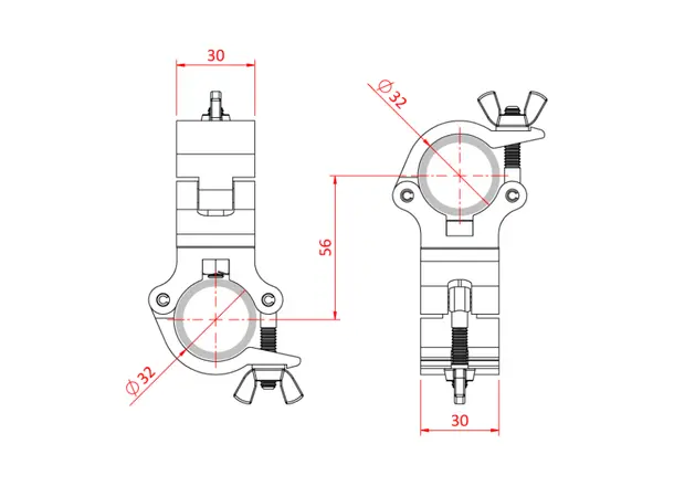 Doughty T58810 Super Atom swivel coupler 32mm 100kg 