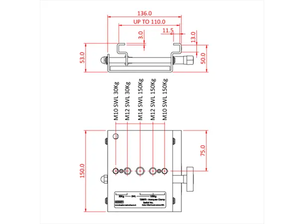 Doughty T28870 Marquee clamp 