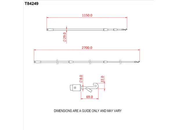 Doughty T84253 Operating Pole 7,4 m 