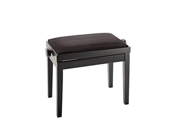 K&M 13900 Piano Bench, 46-55cm Black Polish, Black sky top 