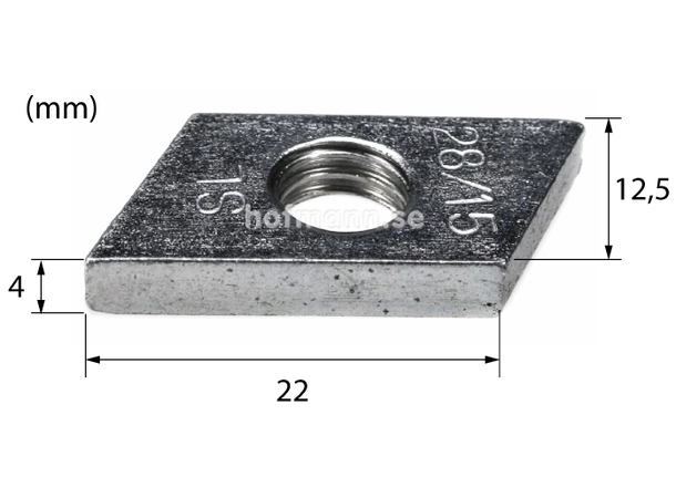 H-Track glidemutter M8 