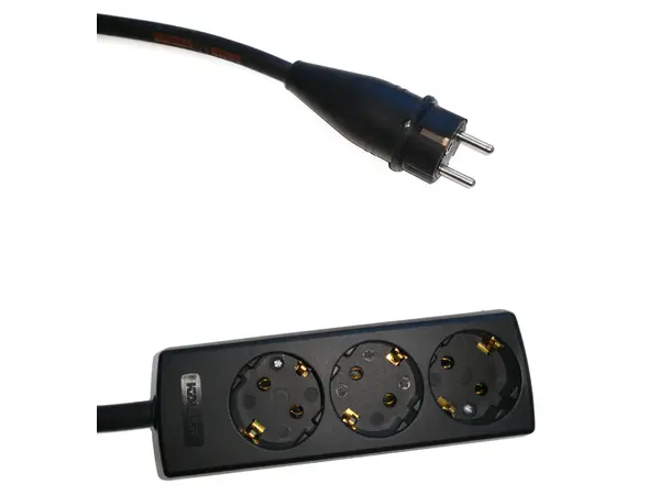 PROkabel Skjøtekabel 5m Schuko - 3-padde, Gummikabel 