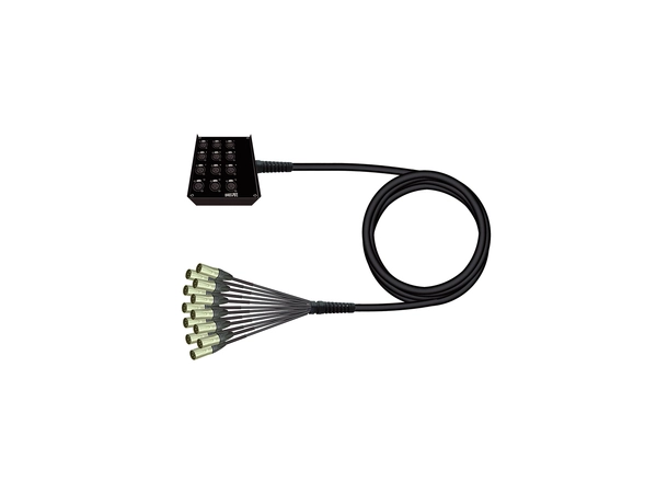 PROkabel 12-par Stageboks til XLR, 10m NEUTRIK plugger, 0,22mm² 