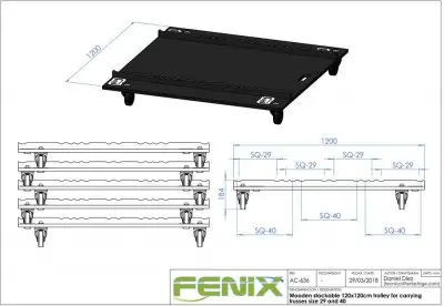 Fenix AC-636 Hjulbrett 120x120 for transport av trosser 