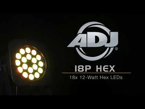 ADJ 18P Hex LED PAR, 18x12W RGBW+UV 