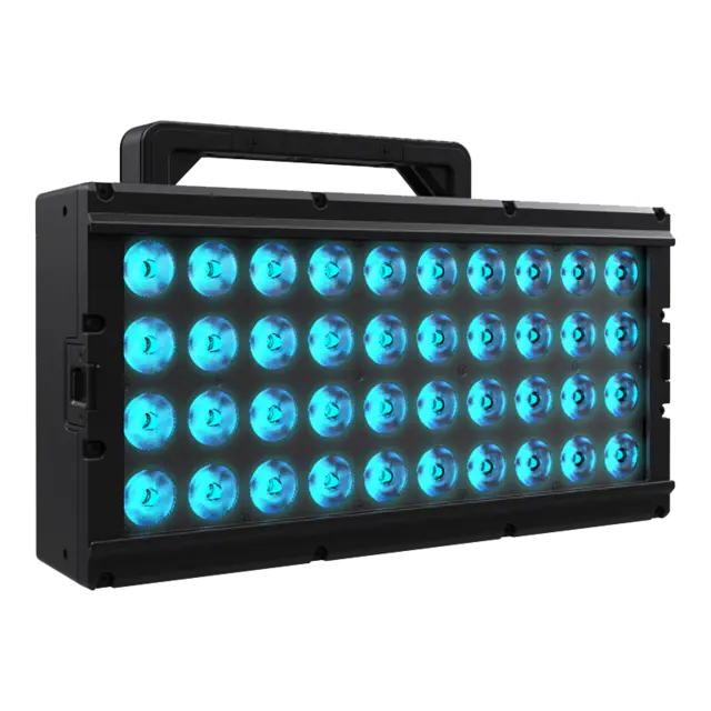 ADJ 40 HEX IP PANEL - 19.590 Lumen Wash/strobe, IP65, 40x20W RGBAL+UV 