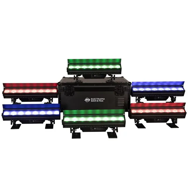 ADJ ELECTRAPIX BAR 16 PAK Black 20-Watt Hex Color LED (RGBAL +UV) 17º 