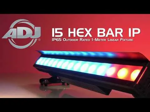 ADJ 15 HEX BAR IP - 25° Beam Wash bar, IP65, 15x12W RGBAW+UV 