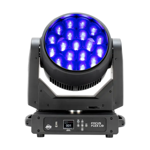 ADJ Focus Flex L19 - 7.814 Lum - CRI 83 19 x 40-Watt RGBL LEDs, 5° - 50° 