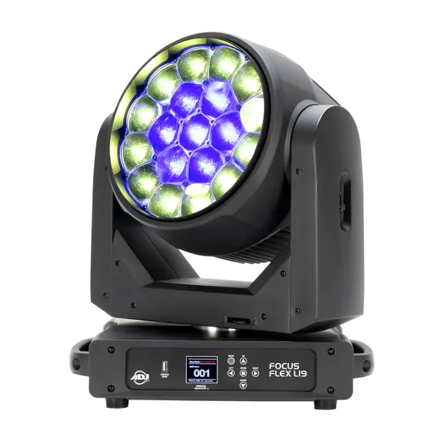 ADJ Focus Flex L19 - 7.814 Lum - CRI 83 19 x 40-Watt RGBL LEDs, 5° - 50° 
