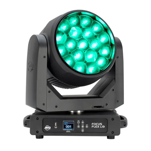 ADJ Focus Flex L19 - 7.814 Lum - CRI 83 19 x 40-Watt RGBL LEDs, 5° - 50° 