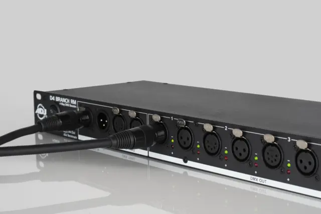 ADJ D4 Branch RM DMX splitter 4 isolerte uttak 