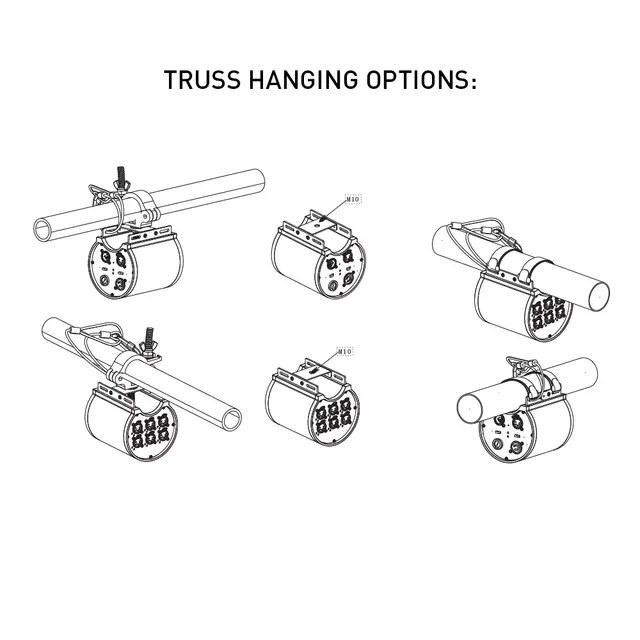 ADJ Data Distro 6 5-pin XLR, og 6x 5-pin XLR-utganger 