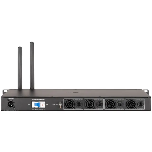 ADJ PC415X Control Hub 4 power outputs, an Aria X2 TX, 4 x DMX 