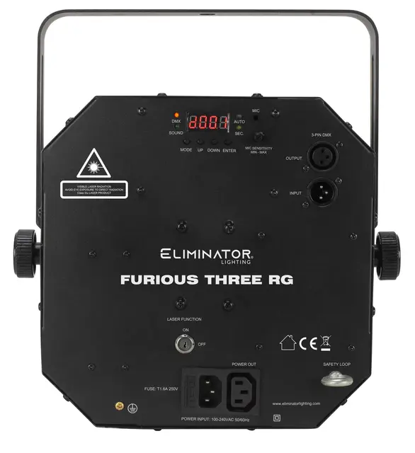 ADJ FURIOUS THREE RG Led & Laser 4 Kg, Sound to light 