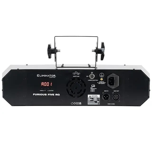 ADJ Furious Five RG Sound controlled via built-in microphone 