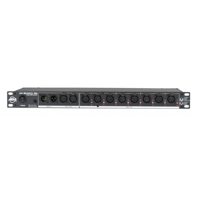 ADJ D4 Branch RM DMX splitter 4 isolerte uttak 