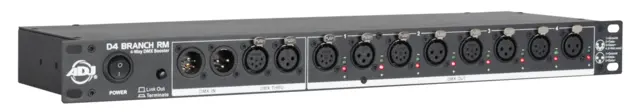ADJ D4 Branch RM DMX splitter 4 isolerte uttak 
