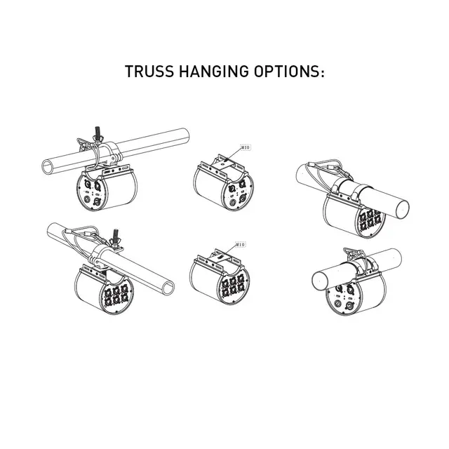 ADJ Data Distro 6 5-pin XLR, og 6x 5-pin XLR-utganger 