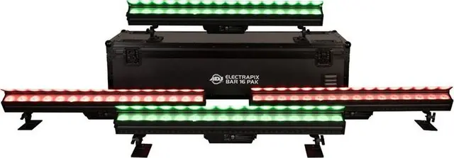 ADJ ELECTRAPIX BAR 16 PAK Black 20-Watt Hex Color LED (RGBAL +UV) 17º 