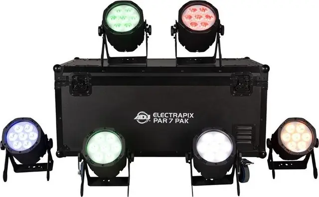 ADJ ElectraPix Par 7 Pak Black 90W, IP65, 2.300-9.900K, 17º Beam Angle 
