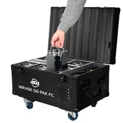 ADJ Mirage Q6 Pak Flight case with charging solution